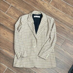 Free People Plaid Blazer